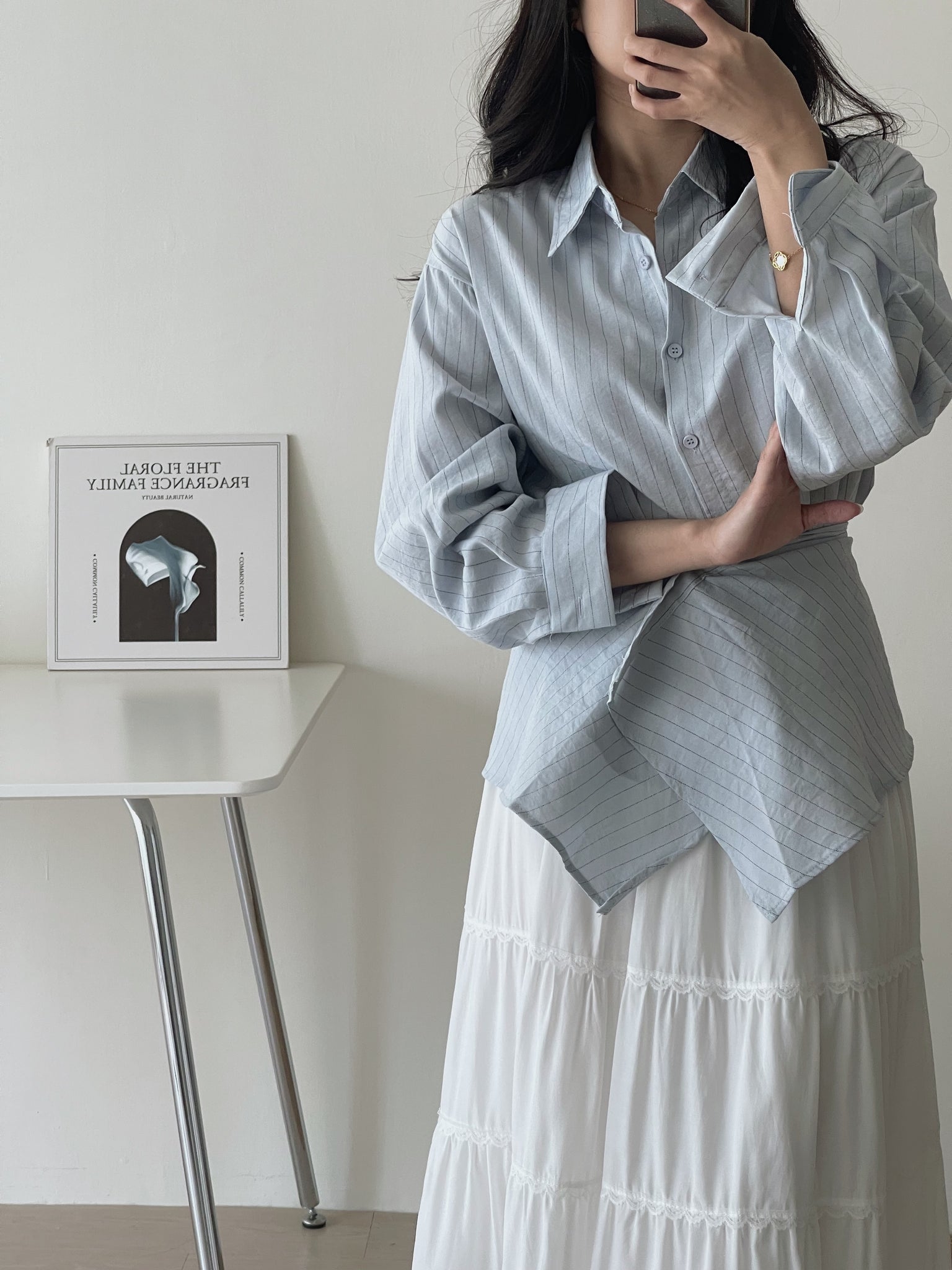 Pattern Striped Shirt / 设计感不规则条纹衬衫