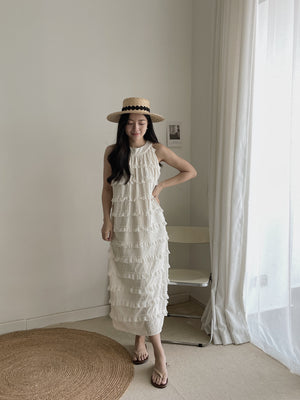 Ruffles Layered Dress / 度假风木耳边长裙