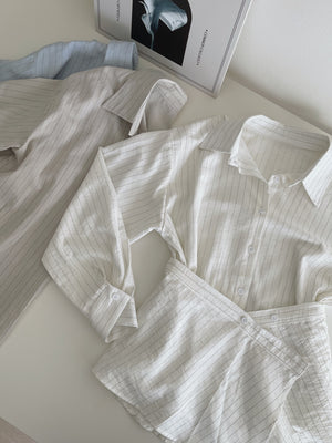 Pattern Striped Shirt / 设计感不规则条纹衬衫