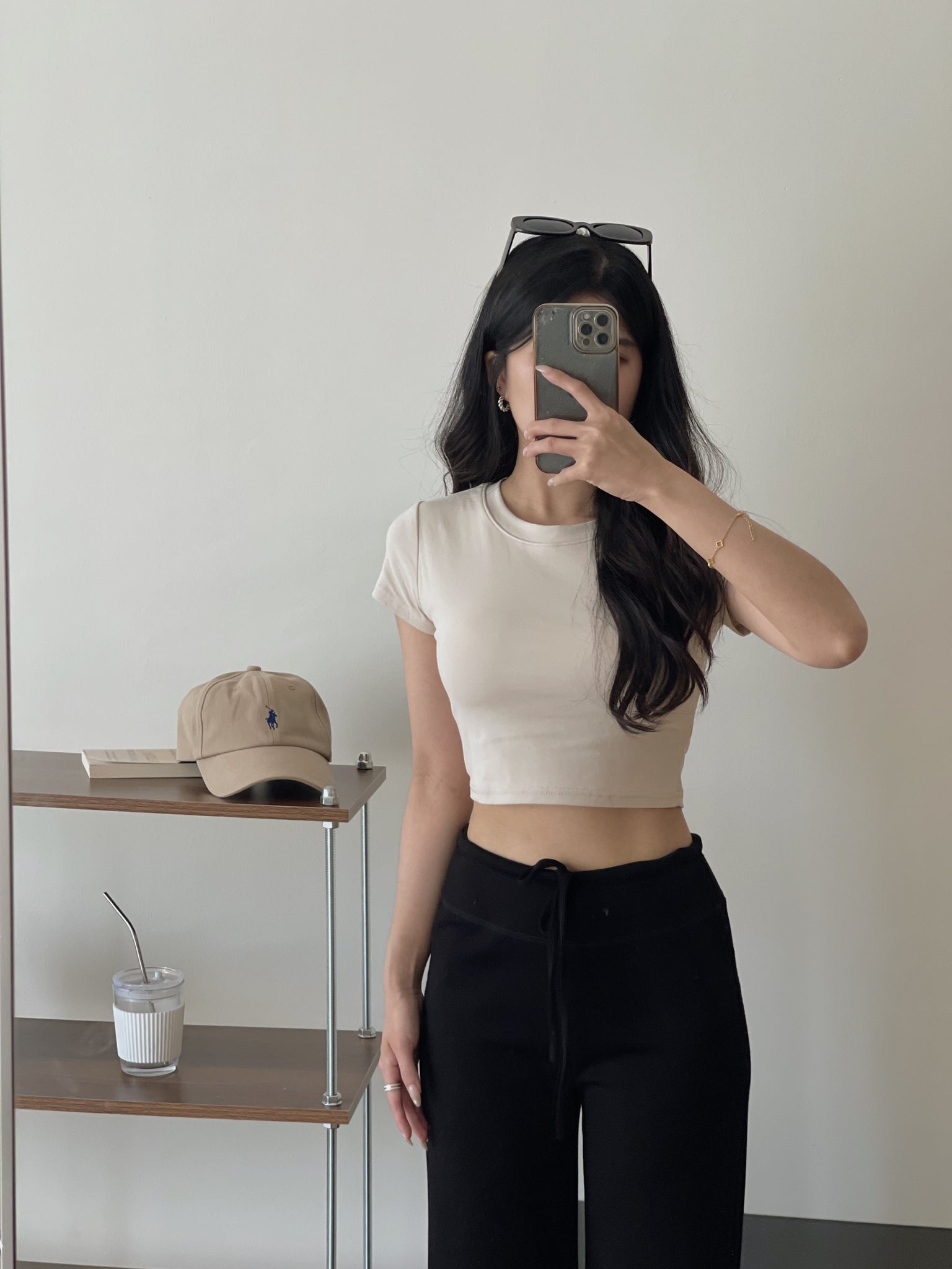Crop Tee With Removable Pad / 短款T恤自带可拆卸乳胶垫
