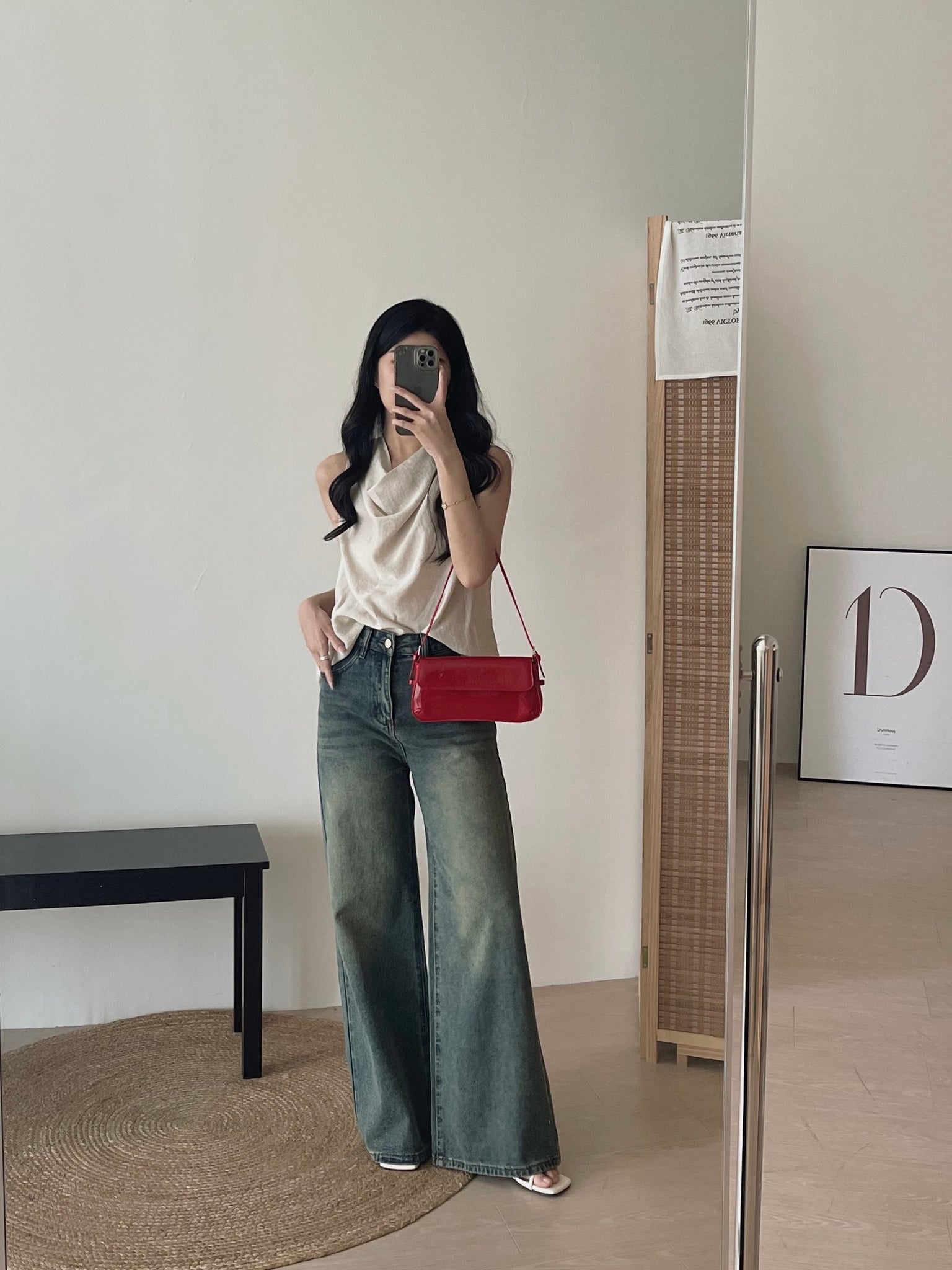 Modern Cowl Neck Top / 通勤荡领韩系小衫