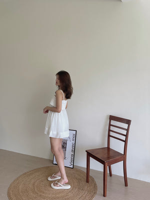 Silky Mesh Top / 缎面拼接网纱吊带衣