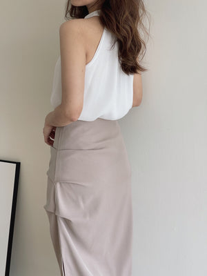 Chiffon Halterneck Top / 雪纺挂脖上衣