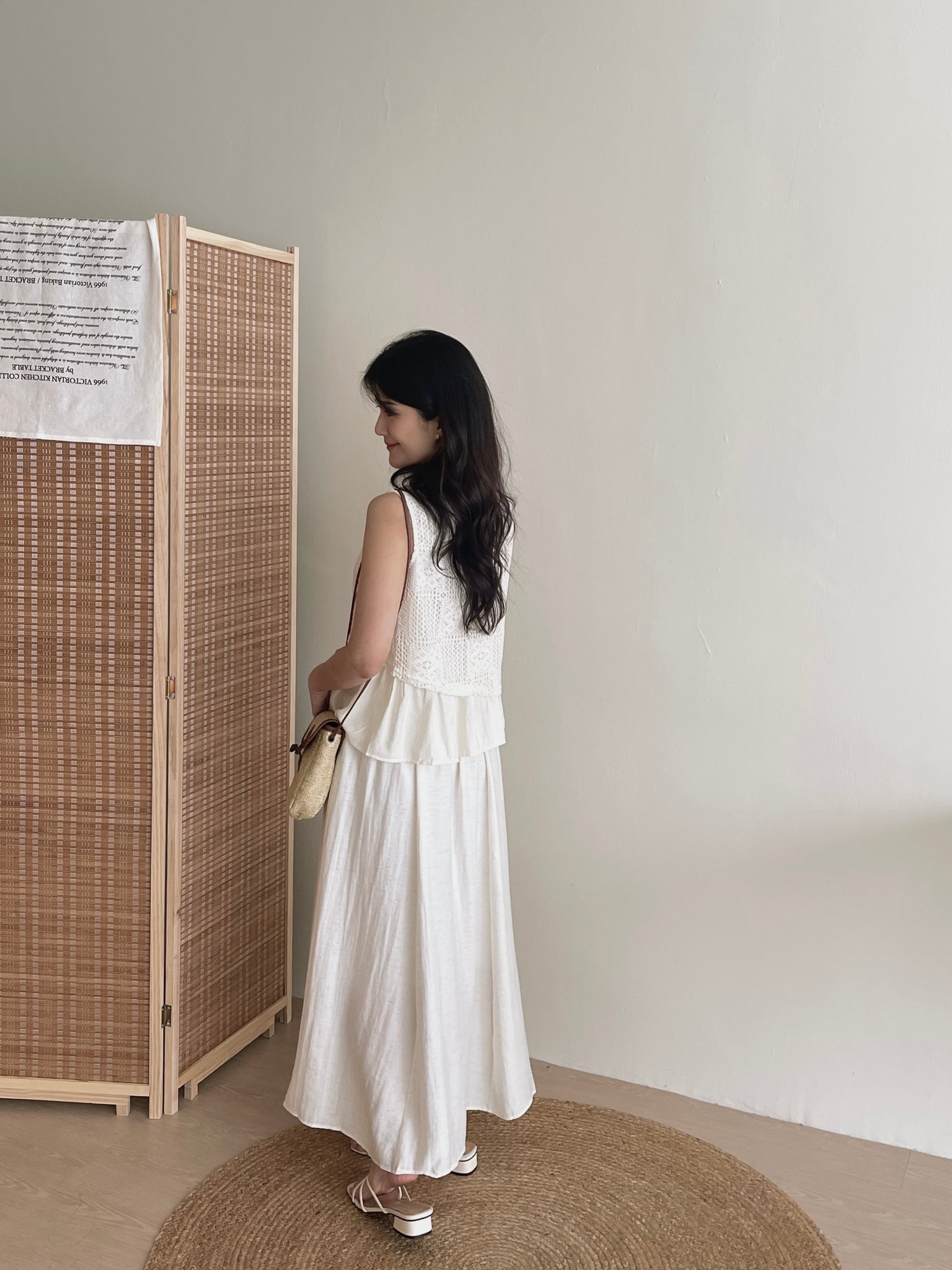 Viscose Linen Midi Skirt / 亚麻夏季半身裙