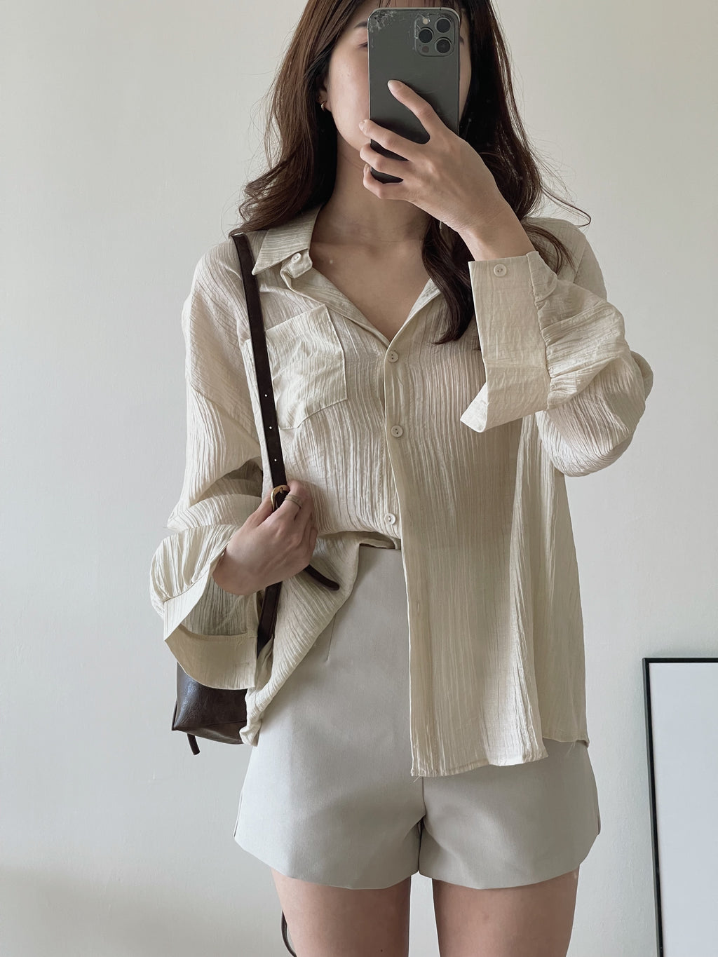 Ootd Sheer Shirt / 肌理感防晒薄衬衫