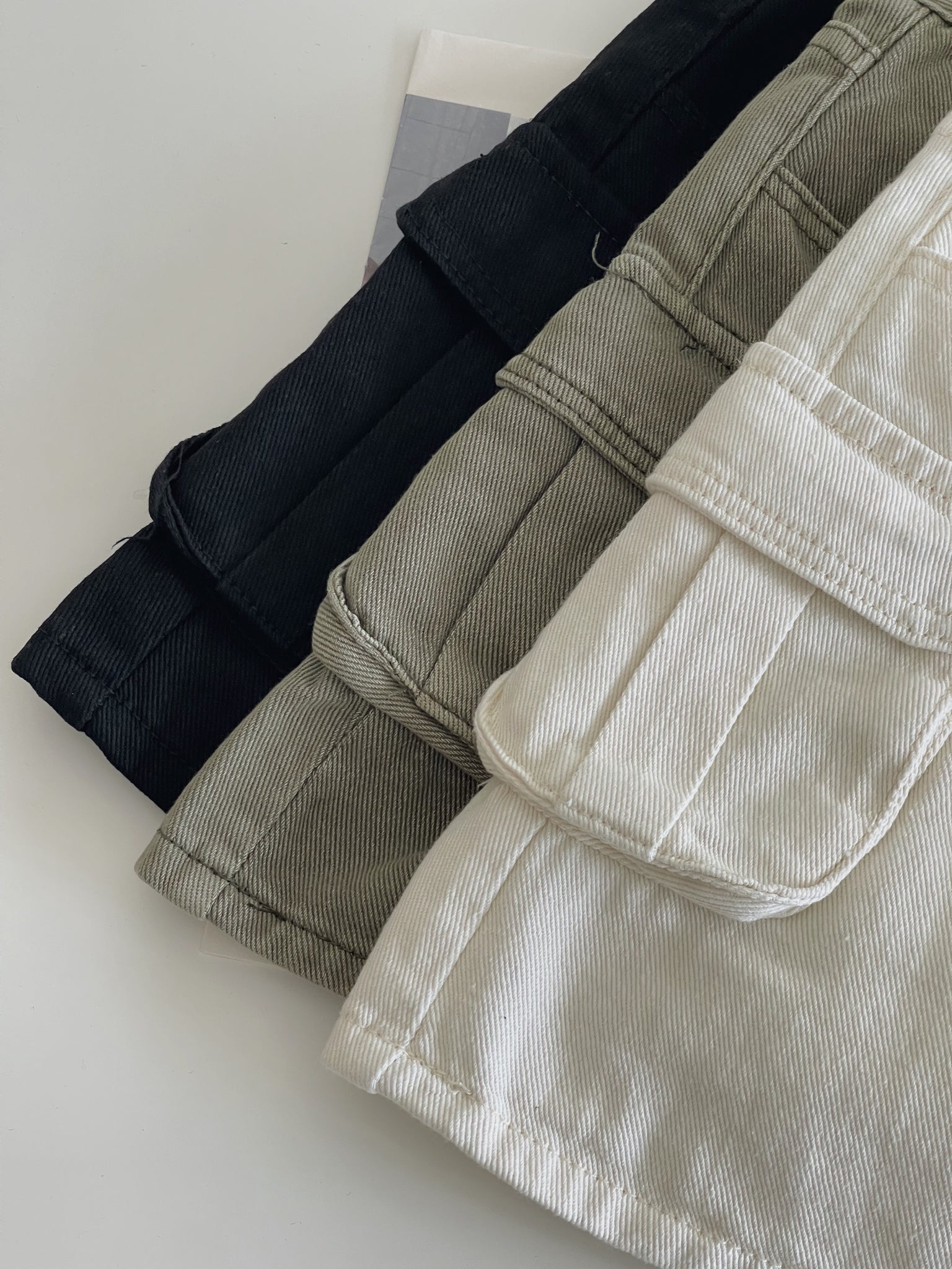 Cargo Denim Mini Skirt / 甜酷工装牛仔短裙