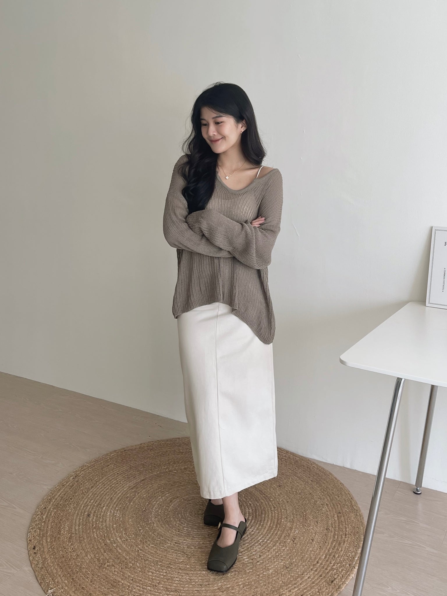 Classy Straight Midi Skirt / 通勤直筒中长裙