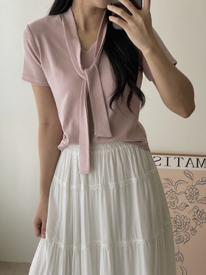 Mochi Tie Tee / 糯叽叽领带针织