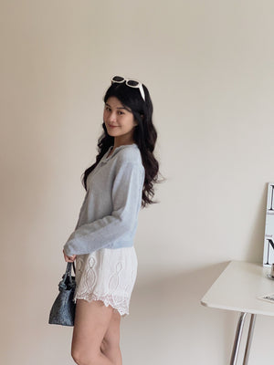 Crochet Knit Cardigan / 毛衣钩花针织开衫