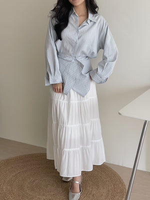 Pattern Striped Shirt / 设计感不规则条纹衬衫