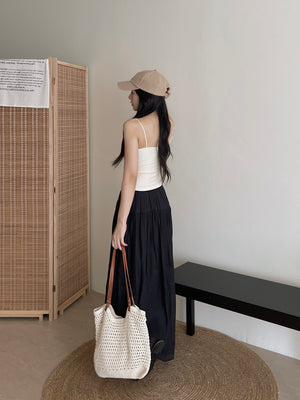 Shimmery Chiffon Midi Skirt / 温柔坠感流光纱裙