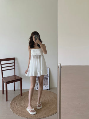 Silky Mesh Top / 缎面拼接网纱吊带衣