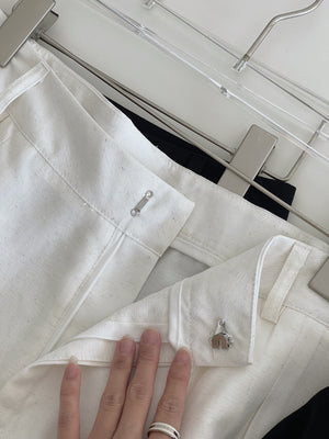 Vera Oblique Minimalist Set / 立体花斜肩阔腿裤套装