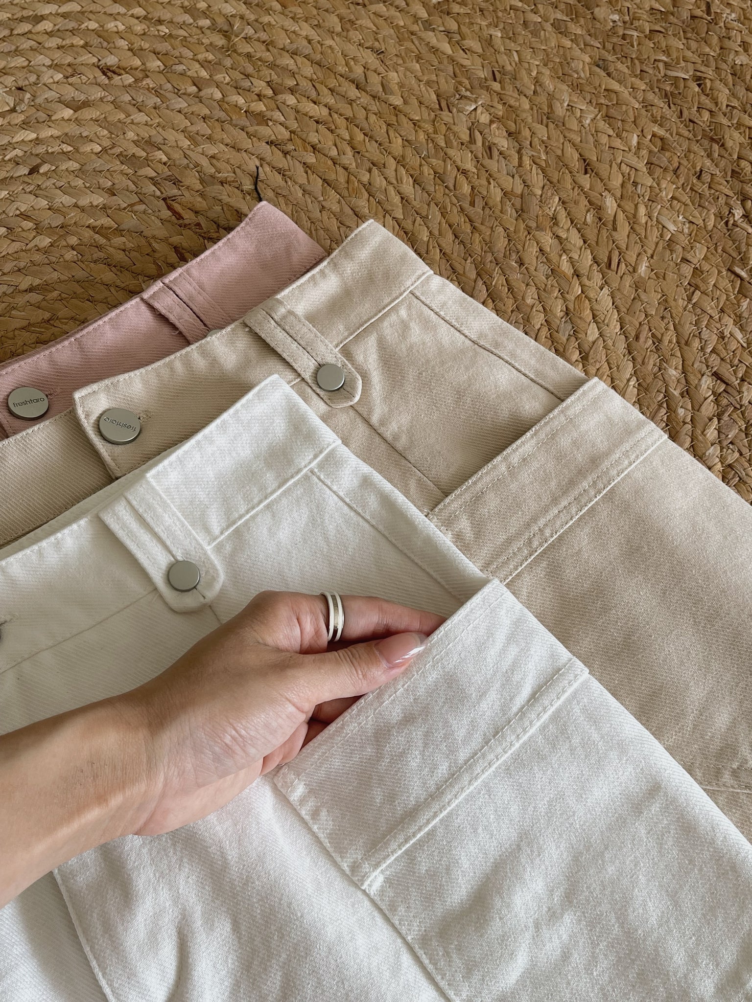 Side Pocket Skirt / 净色口袋包臀裙