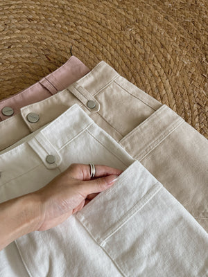 Side Pocket Skirt / 净色口袋包臀裙