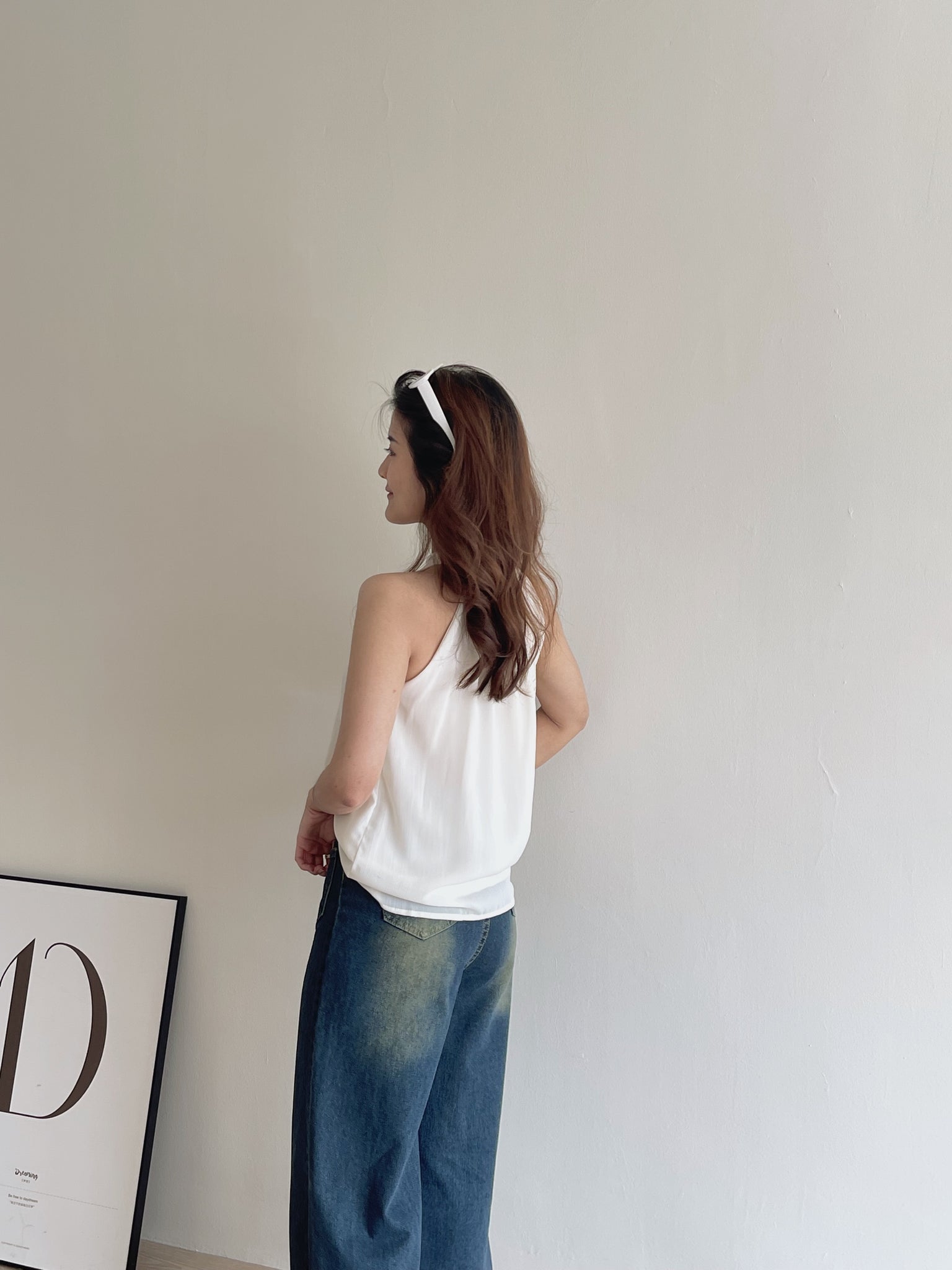 Chiffon Halterneck Top / 雪纺挂脖上衣