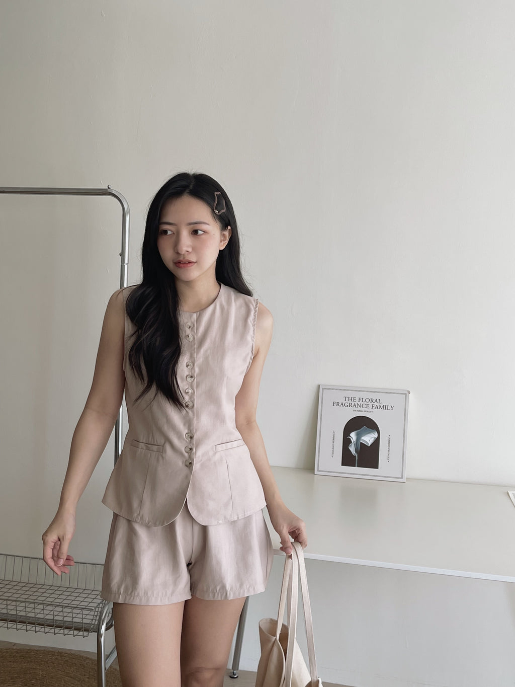 Casual Vest Set / 琥珀排扣休闲套装