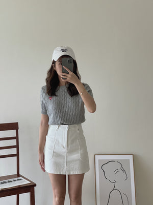 Side Pocket Skirt / 净色口袋包臀裙