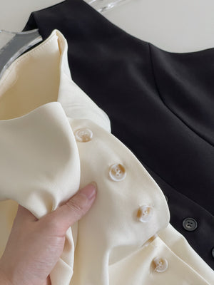 Button Up Suit Vest / 高级感西装马甲背心