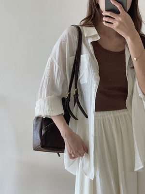 Ootd Sheer Shirt / 肌理感防晒薄衬衫