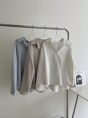 Pattern Striped Shirt / 设计感不规则条纹衬衫