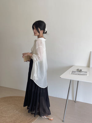 Cloudlight Pleated Tiered Skirt / 百褶飘逸蛋糕半身裙
