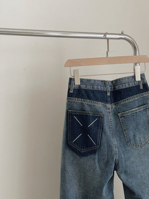 Cross Pockets Jeans / 设计感口袋牛仔长裤