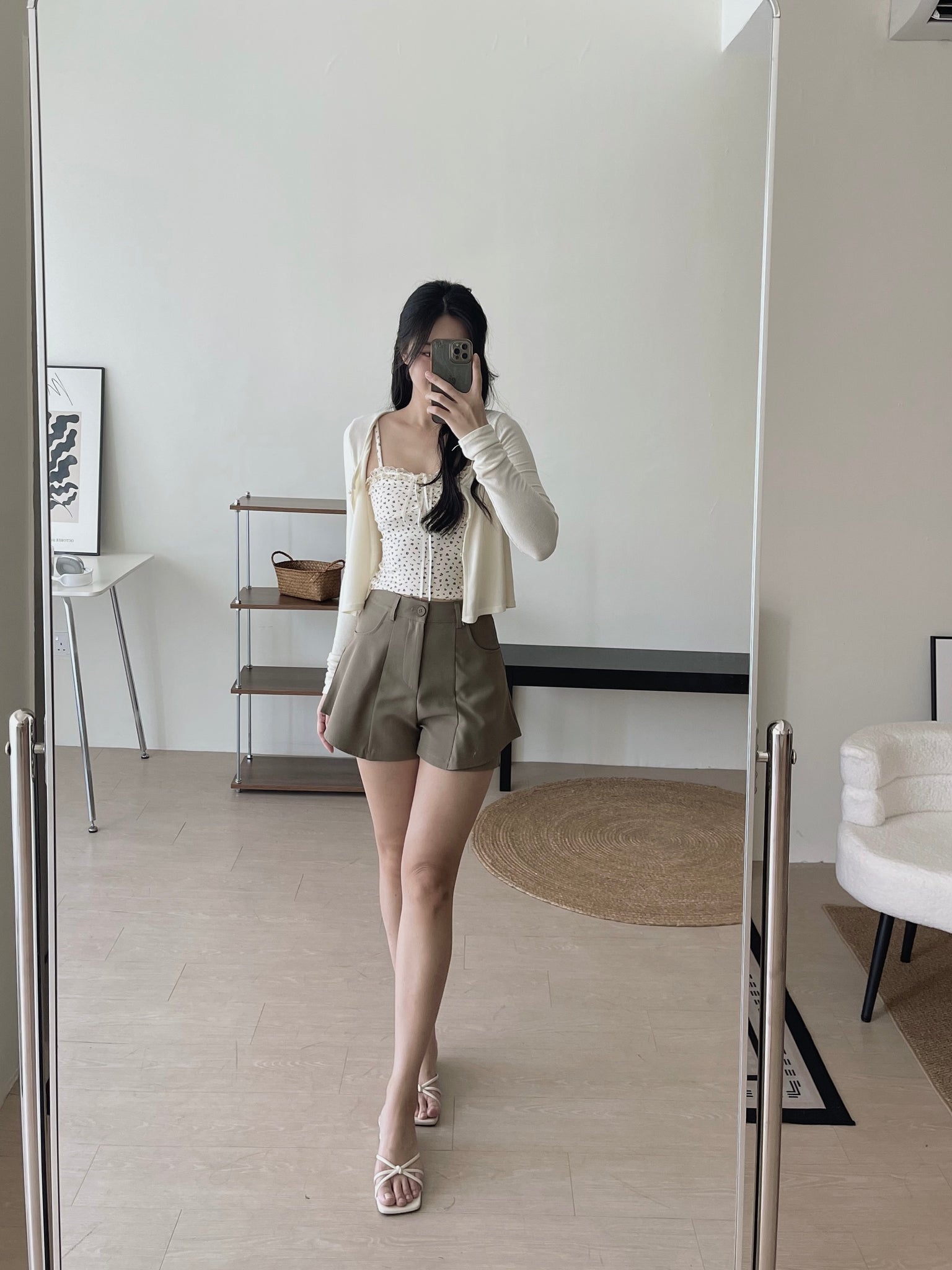 Floral Cami Two-pcs Set / 甜美碎花背心两件套