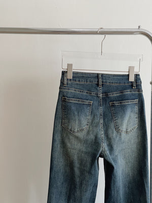 Fit Stretch Bootcut Jeans / 弹力微喇叭牛仔裤