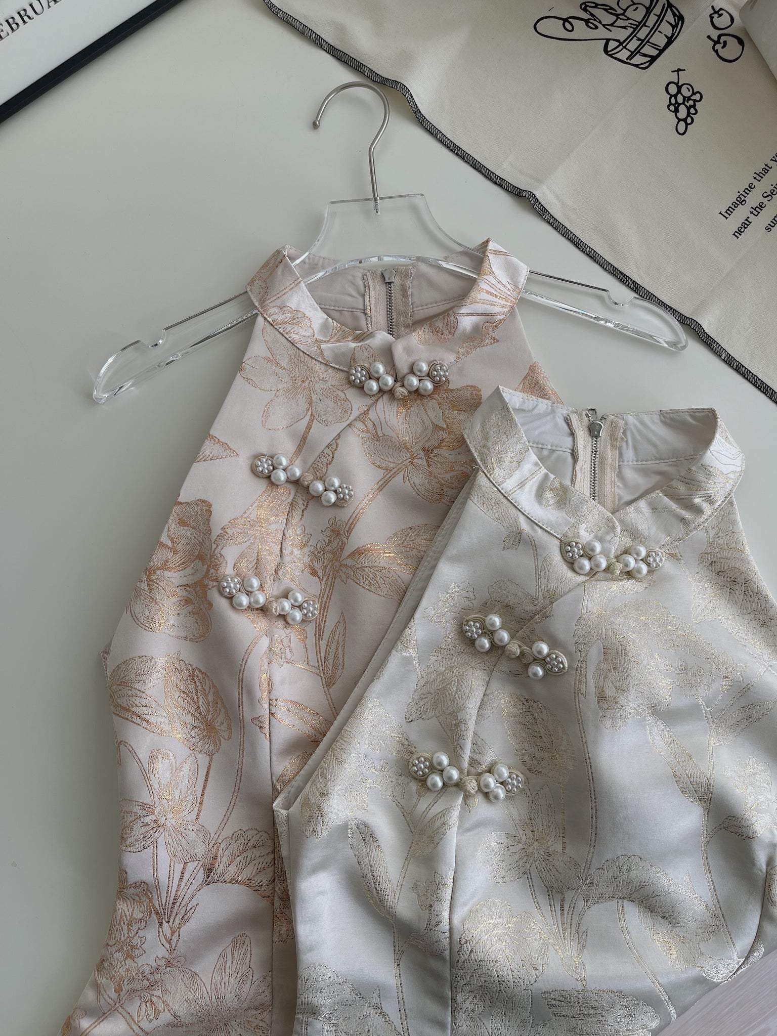 Oriental Bloom Midi Skirt Set / 【香绫花语】金丝古典气质中长裙套装