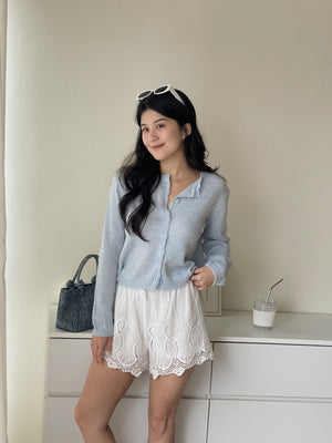 Crochet Knit Cardigan / 毛衣钩花针织开衫