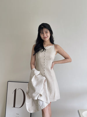 Korean Linen Dress / 韩国麻料显瘦连身裙