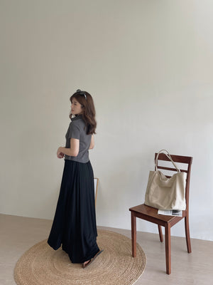 Wide Flare Maxi Skirt / 莫代尔大裙摆裙