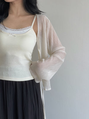Lacey Edge Padded Singlet / 蕾丝花边胸垫吊带