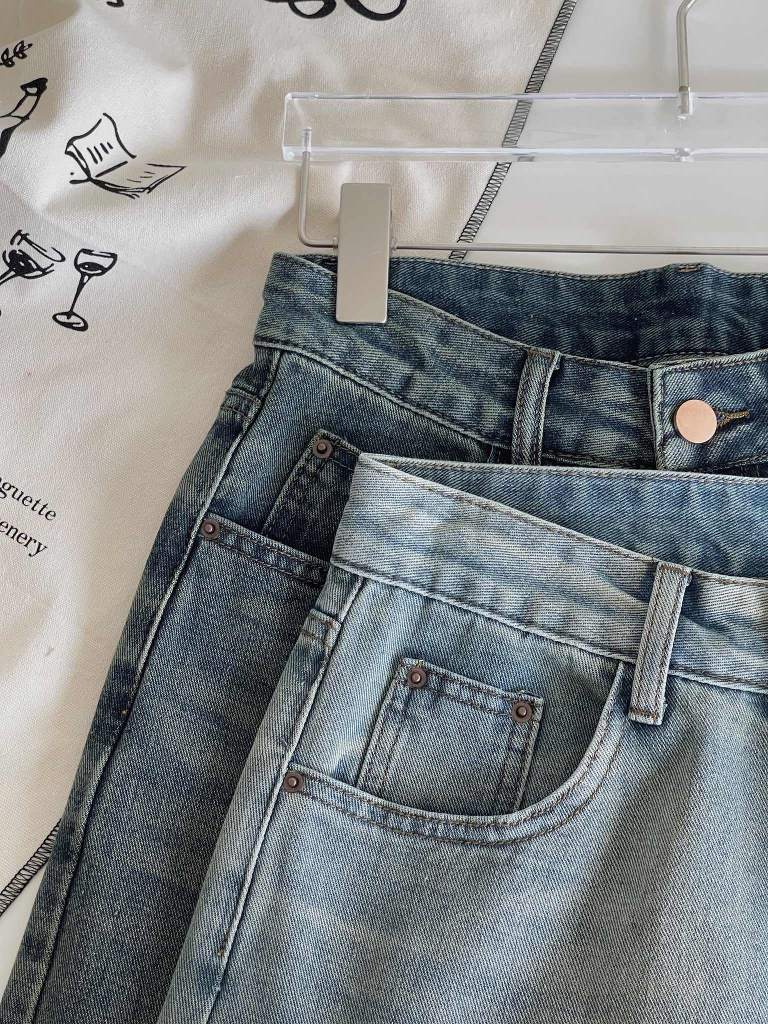 Retro Baggy Jeans Trousers / 复古阔腿拖地牛仔裤