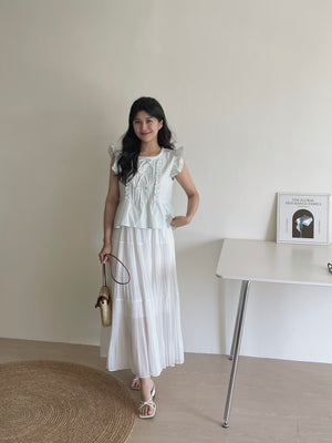 Cloudlight Pleated Tiered Skirt / 百褶飘逸蛋糕半身裙