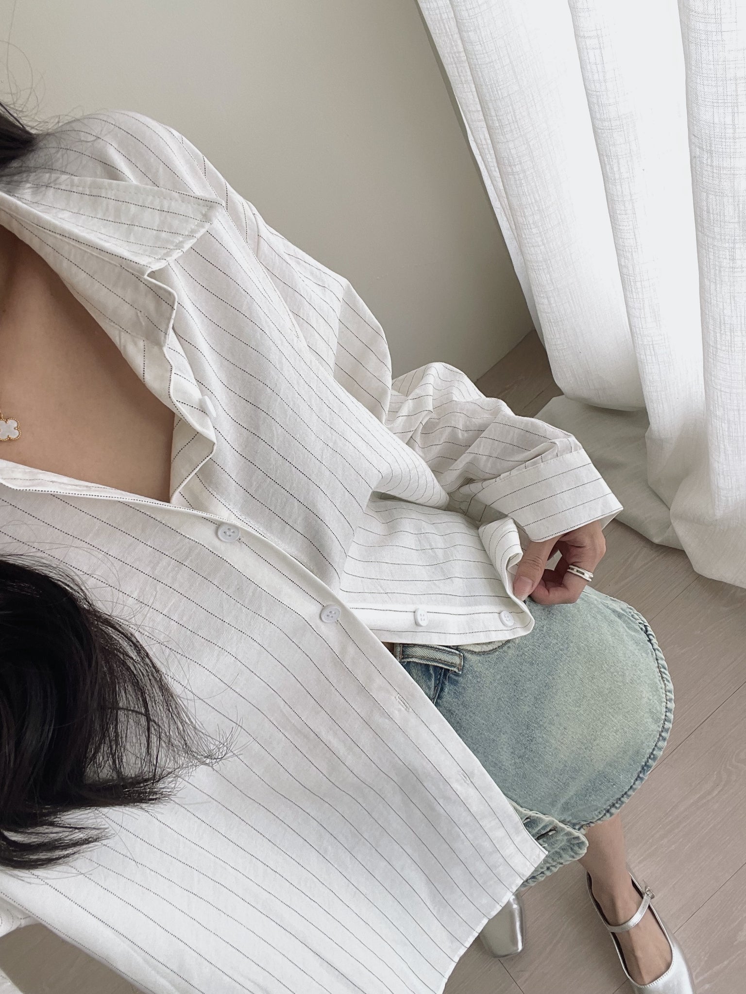 Pattern Striped Shirt / 设计感不规则条纹衬衫