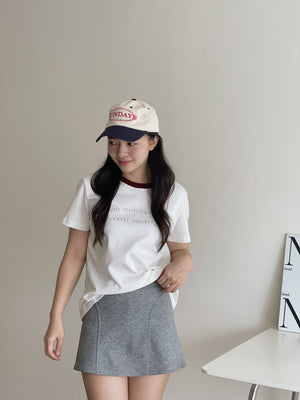 Sporty A-Line Skirt / 卫衣面料短裙