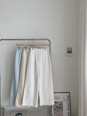 Wide Pull-On Pants / 松紧抽绳阔腿百搭裤