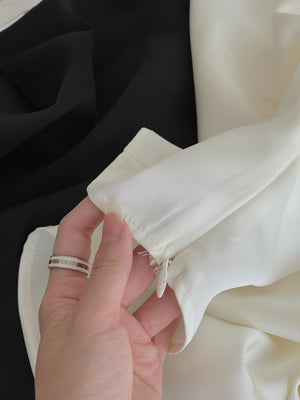 Ruffle Strap Satin Top / 缎面荷叶肩带小衫