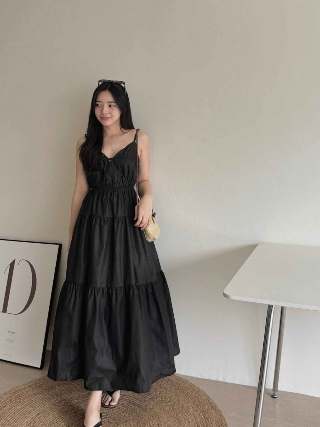 Lorra Wide Flare Dress / 小露背度假风长裙