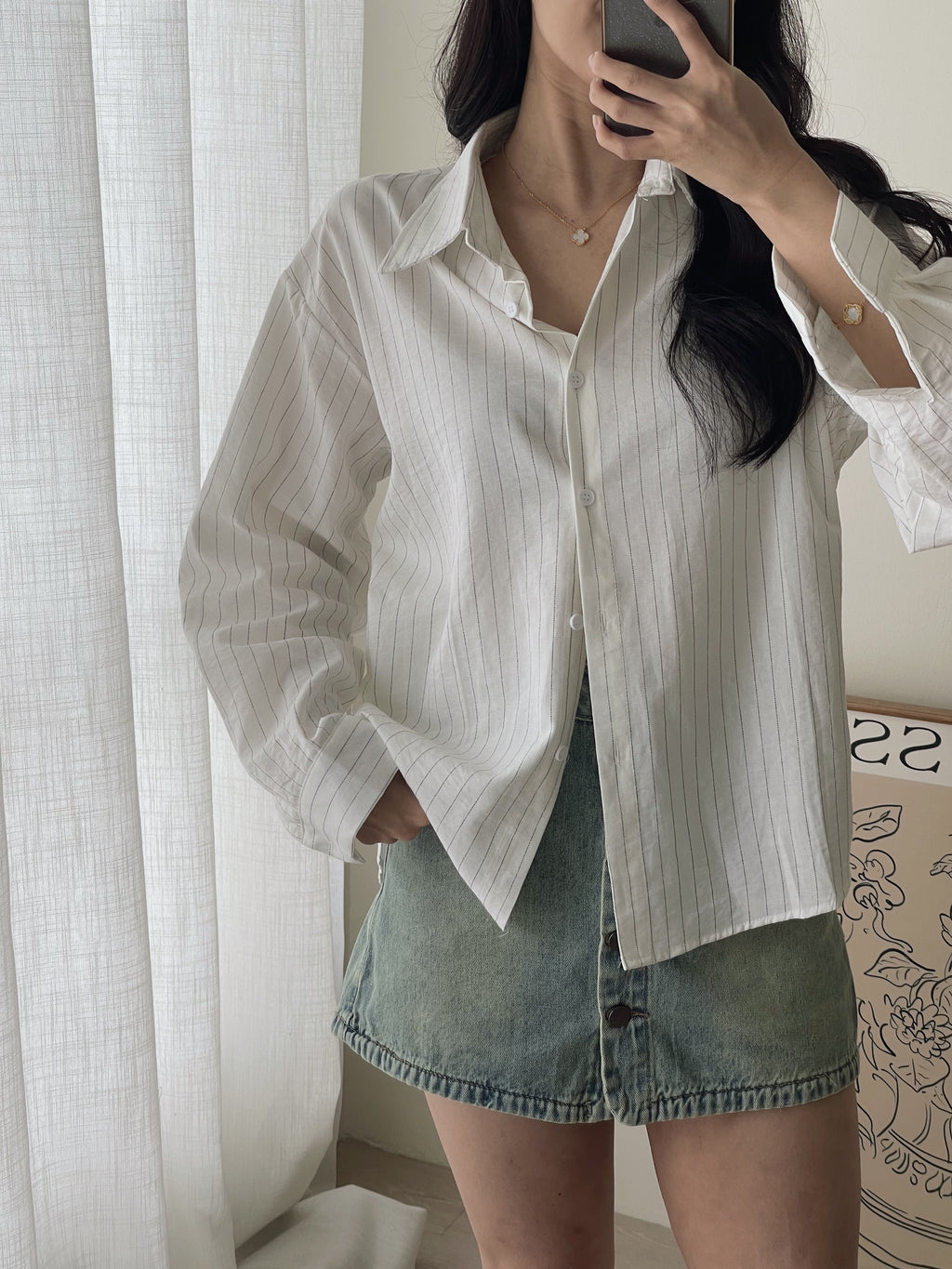 Pattern Striped Shirt / 设计感不规则条纹衬衫