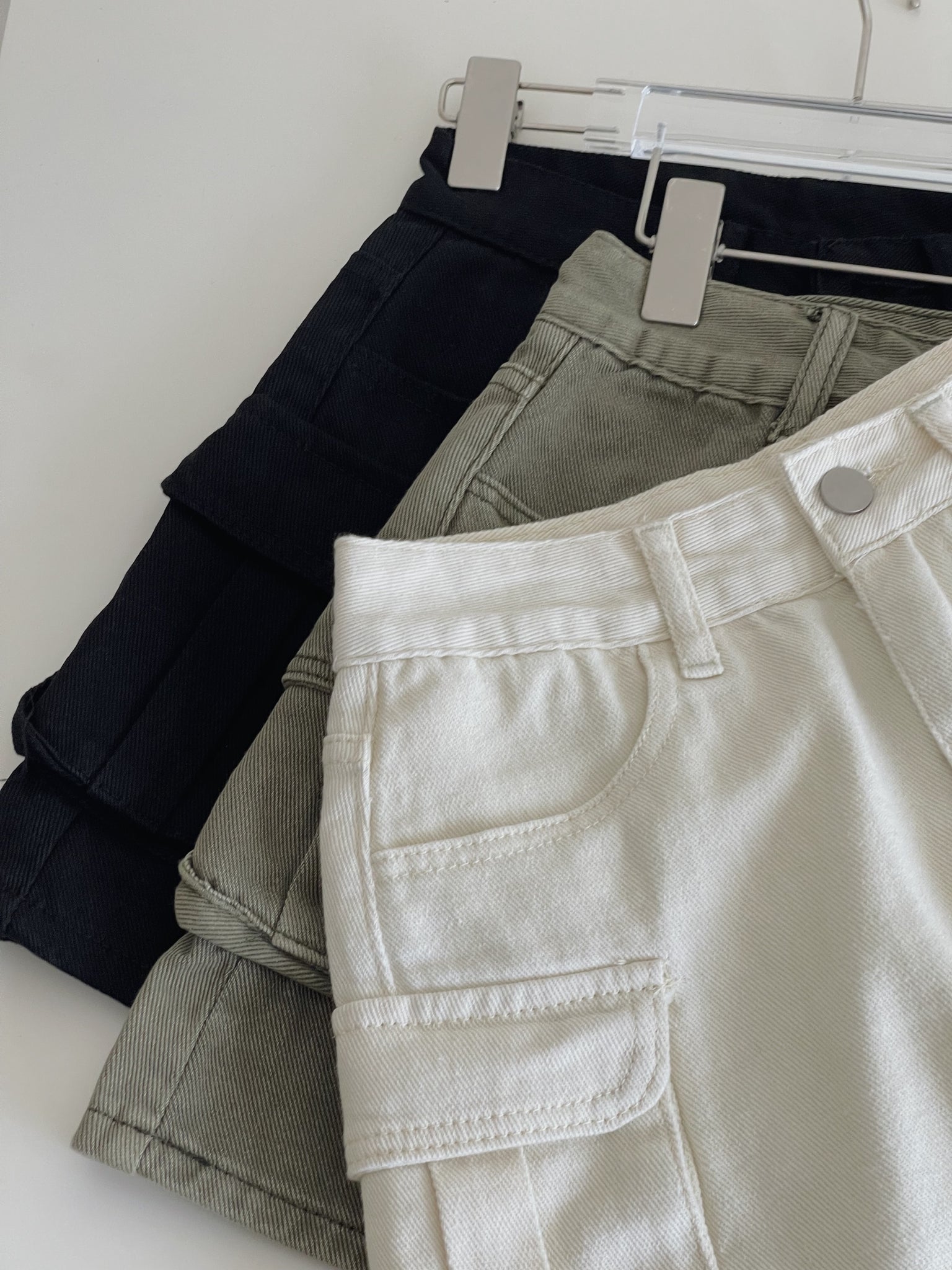 Cargo Denim Mini Skirt / 甜酷工装牛仔短裙