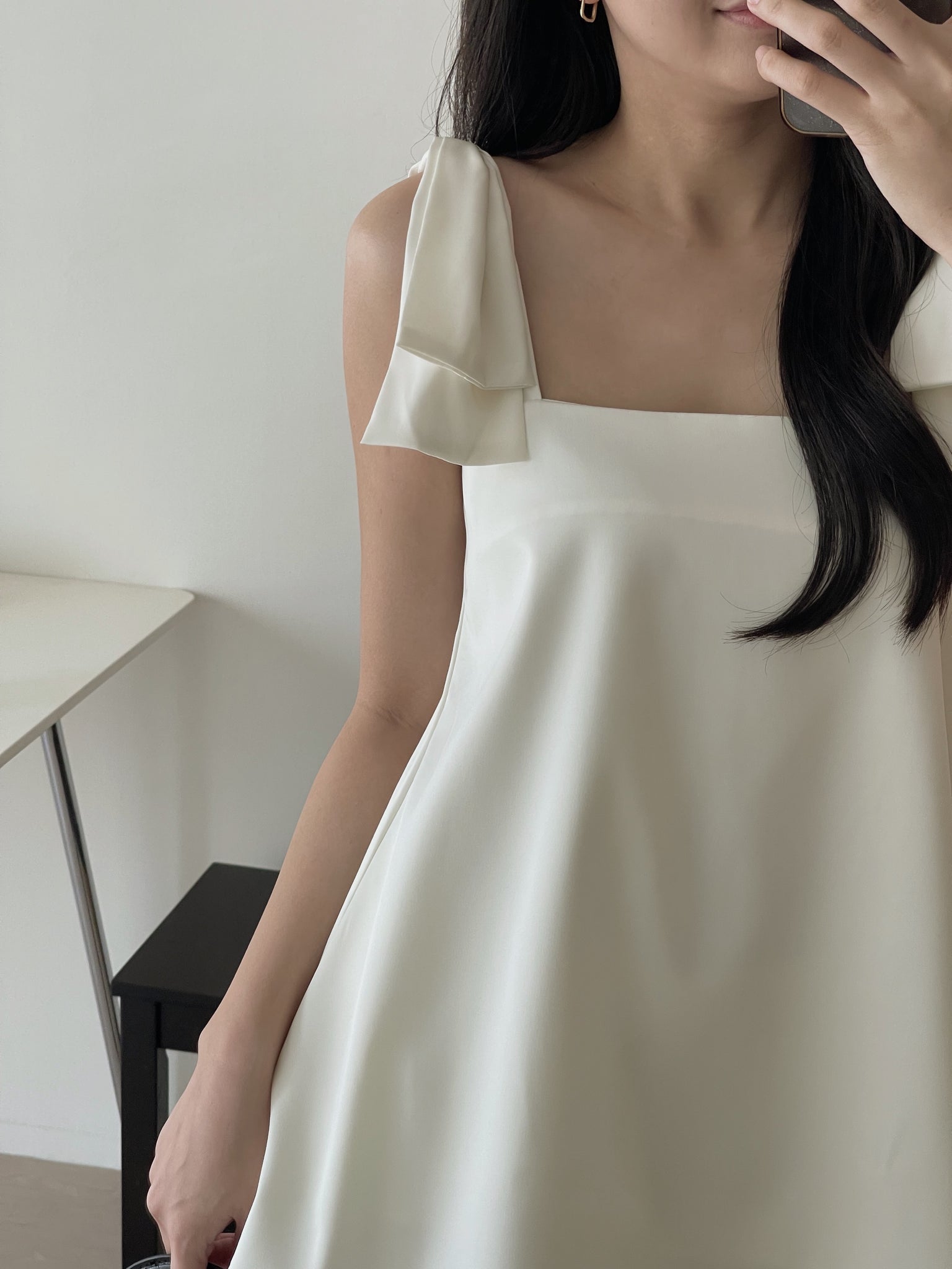 Elegant Satin Bow Set / 名媛气质蝴蝶结缎料套装