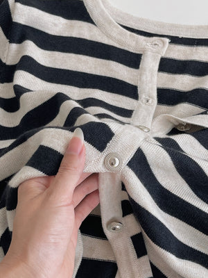 Unnie Style Stripes Cardigan / 韩系软糯条纹开衫