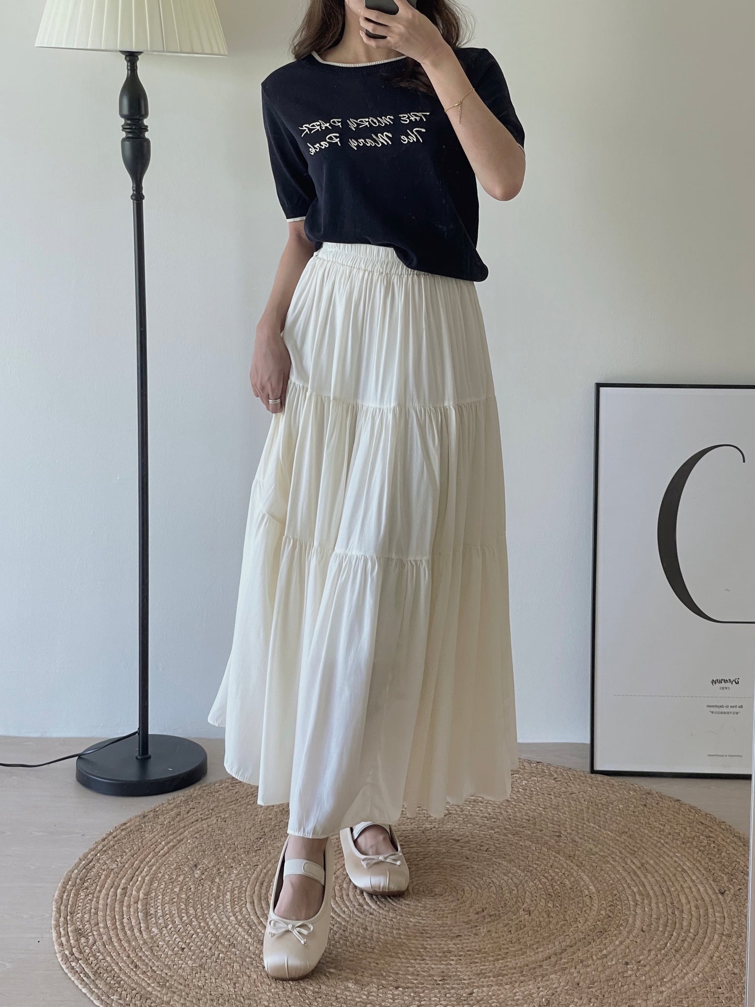 Korean Letters Knit Top / 韩系字母刺绣上衣
