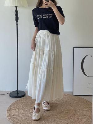 Korean Letters Knit Top / 韩系字母刺绣上衣