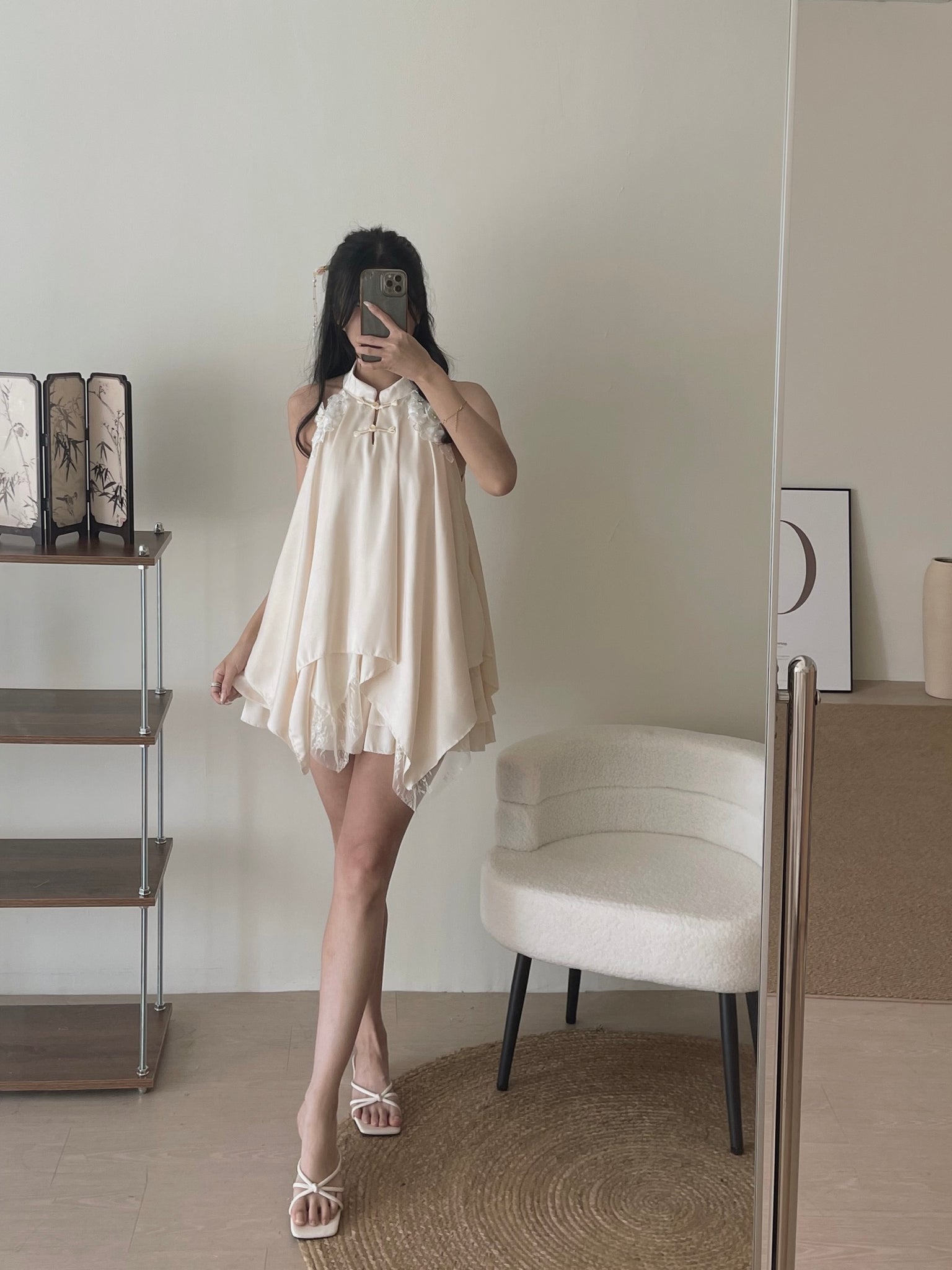 Lace Spliced Chinese Set / 中式甜美蕾丝盘扣套装