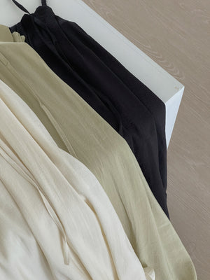 Holiday Pleated Dress / 度假抹胸吊带连衣裙