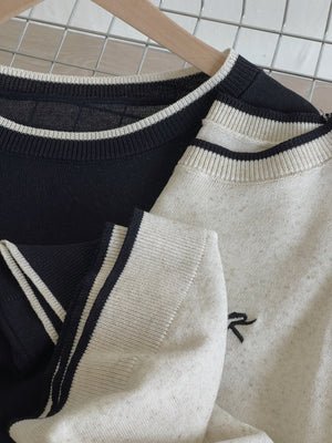 Korean Letters Knit Top / 韩系字母刺绣上衣